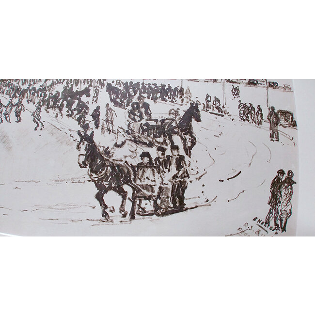 Noltee Cor (1903-1967) - Tekening - IJsbaan Windhondenpolder - Dordrecht