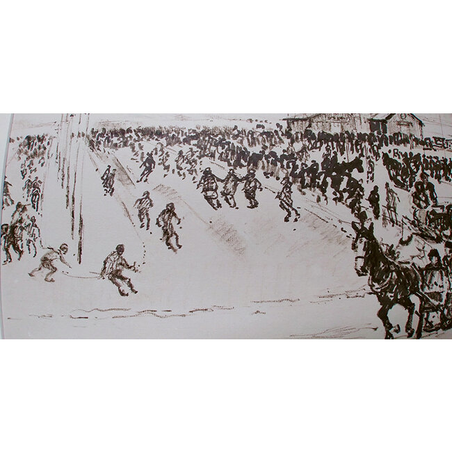 Noltee Cor (1903-1967) - Tekening - IJsbaan Windhondenpolder - Dordrecht