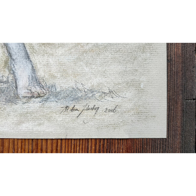 Hartog Mira den (1977) - Pastelkrijt - Naakt met drapering