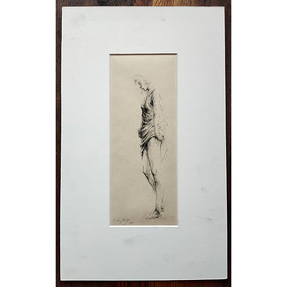 Hartog Mira den (1977) Tekening - staande dame in jurk