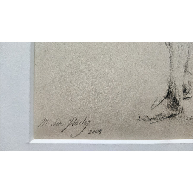 Hartog Mira den (1977) - Tekening - staande dame in jurk