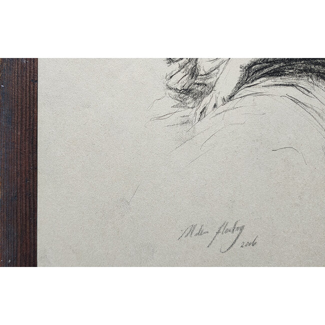 Hartog Mira den (1977) - Tekening - naakt met roos