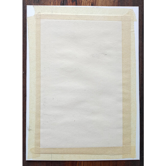 Hartog Mira den (1977) - Aquarel - vrouw in zwarte jurk met glazen bol