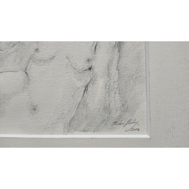 Hartog Mira den (1977) - Tekening - zittend naakt met hoofddoek