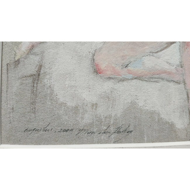 Hartog Mira den (1977) - Gouache - voorover gebogen naakt
