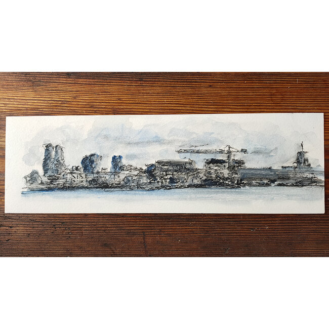 Buizer Krijn - Dordrecht - Noordoever, Stadswerven vanaf Papendrecht - 0069