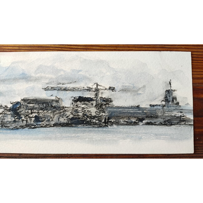 Buizer Krijn - Dordrecht - Noordoever, Stadswerven vanaf Papendrecht - 0069