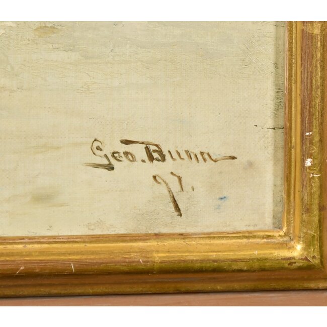 Bunn George 1847- na 1897 Amerikaan - Olieverf - Italiaanse havenstad