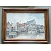 Fraipont Gustave 1849-1923 Aquarel - Wijnhaven - Dordrecht