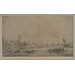Goyen Jan van 1596-1656 Ets - Zicht op Dordrecht vanaf de Oude Maas