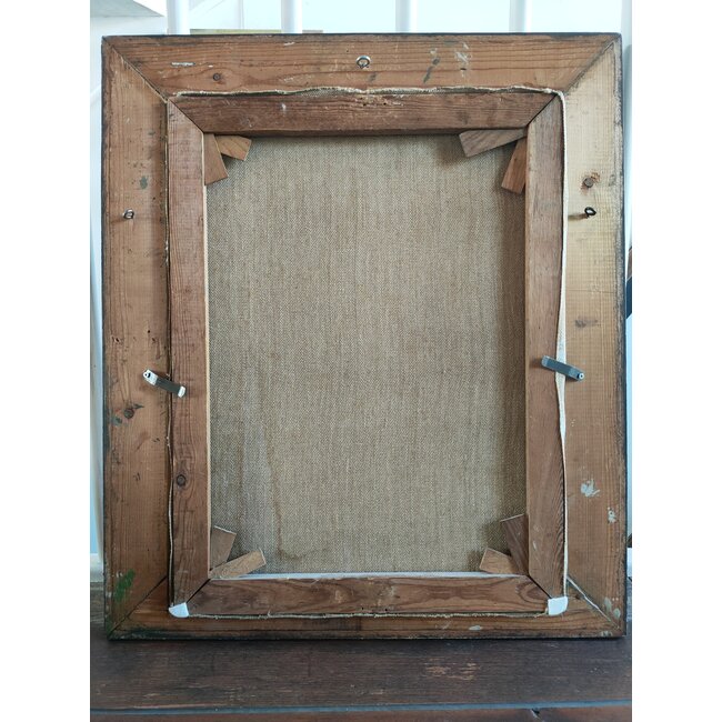 Heck Thomas van 1910-2006 - Olieverf - stilleven met fruitschaal en fles