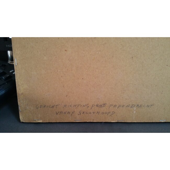 Hoogers J. - Aquarel - Zicht op de Beneden Merwede voor Dordrecht