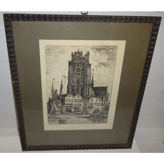 - Ets - Dordrecht - Leuvehaven met Grote Kerk