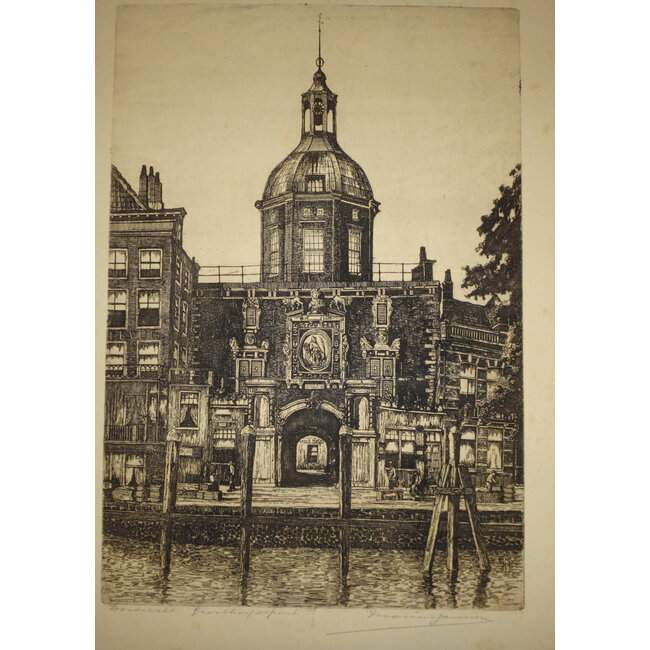 Jansen Marinus 1885-1957 - Ets - Dordrecht - Groothoofdspoort