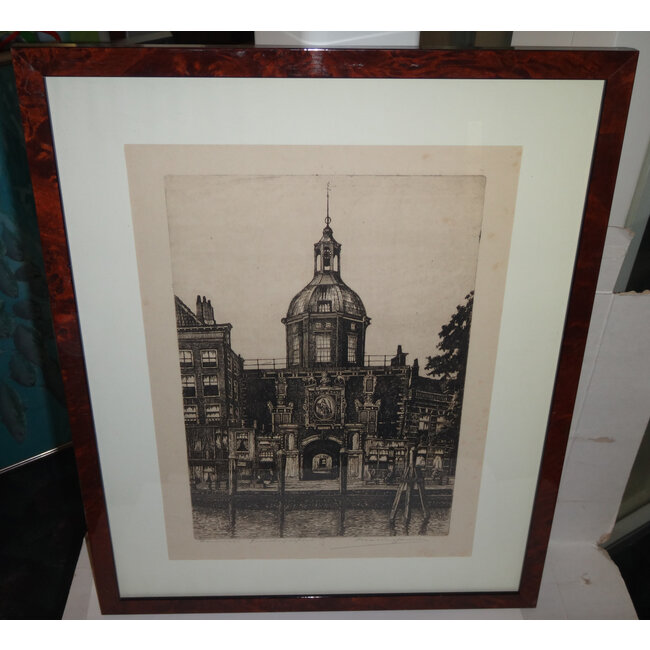 Jansen Marinus 1885-1957 - Ets - Dordrecht - Groothoofdspoort