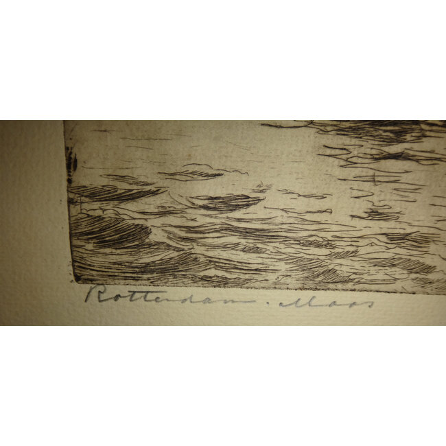 Jansen Marinus 1885-1957 - Ets - Rotterdam - Maas