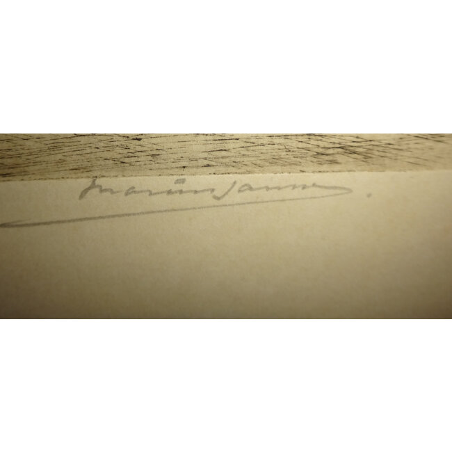 Jansen Marinus 1885-1957 - Ets - Delft - Voldersgracht