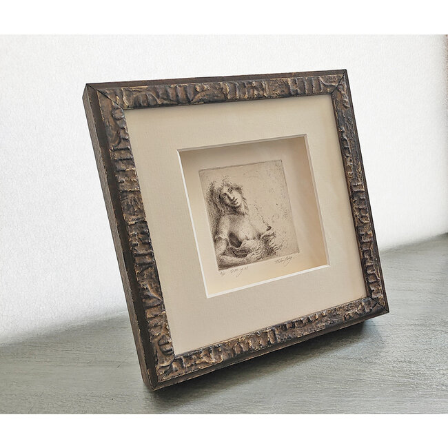 Hartog Mira den (1977) - Ets - Dame met ontblote borsten.