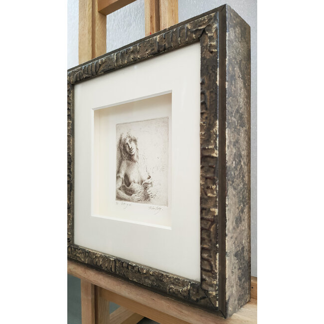 Hartog Mira den (1977) - Ets - Dame met ontblote borsten.