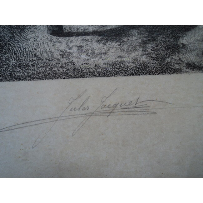 Jaques Jules 1841-1913 - Grafiek - Rustende ruiters bij een herberg