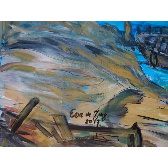 Jong Eva de - Acrylverf - havengezicht