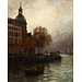 Knight Louis Aston 1873-1948 Olieverf - Groothoofdspoort - Dordrecht