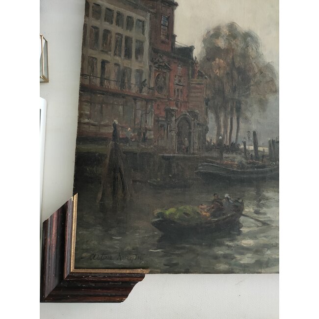 Knight Louis Aston 1873-1948 - Olieverf - Groothoofdspoort - Dordrecht