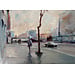 Leonardi Manuel - 1961 - Frans Olieverf - Pluie Porte de Vanves - Paris