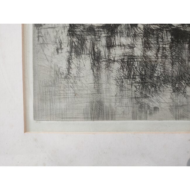 Litten Sydney Mackenzie 1887–1934 - Ets - Wijnhaven - Dordrecht