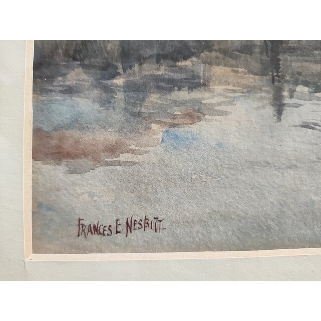 Nesbitt Frances  c.1864-1934 - Aquarel - Paltrokmolen (houtzaag) De Houtkloover - Dordrecht