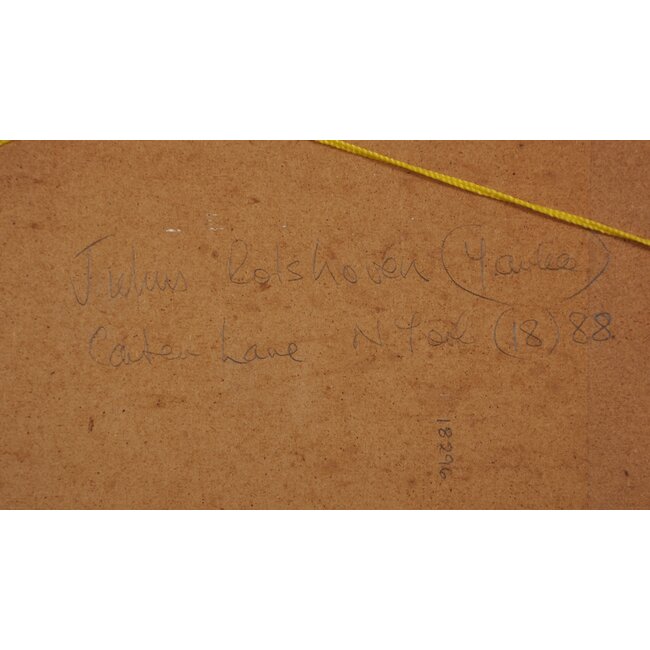 Rolshoven Julius 1858-1930 Amerikaan - Aquarel - Rijtuig in de straten van New York