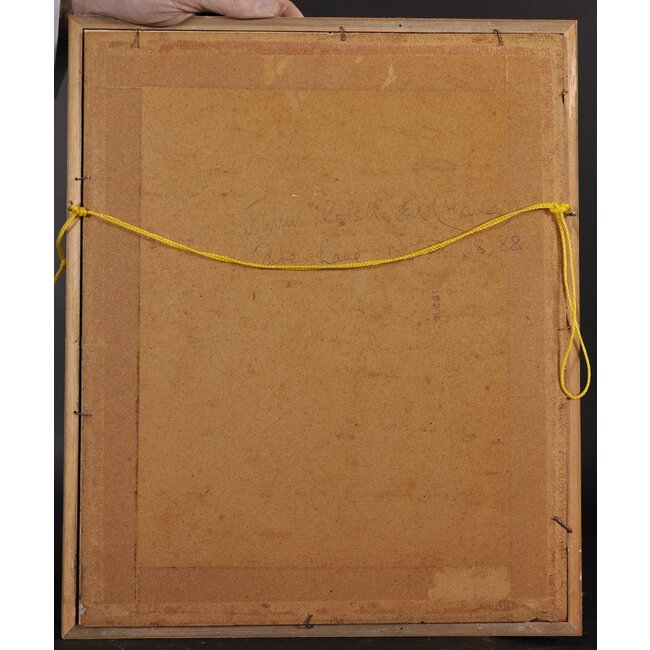 Rolshoven Julius 1858-1930 Amerikaan - Aquarel - Rijtuig in de straten van New York