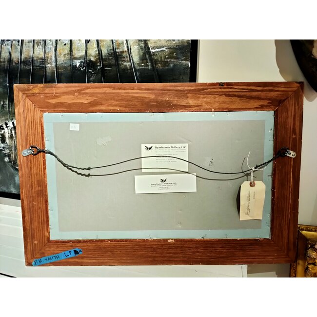 Smith Francis Hopkinson 1838-1915 Amerikaan - Aquarel - Dordrecht - Nieuwe haven en Aardappelmarkt