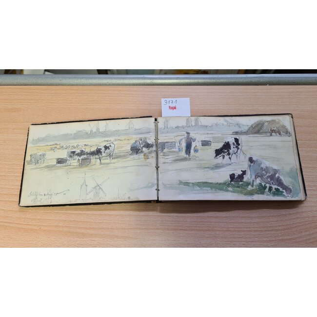 Stademan Adolf 1824-1895 Duits - Schetsboek - Van Rotterdam naar Dordrecht