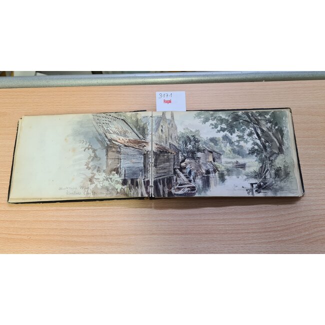 Stademan Adolf 1824-1895 Duits - Schetsboek - Van Rotterdam naar Dordrecht