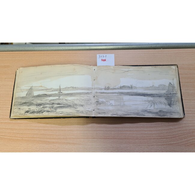 Stademan Adolf 1824-1895 Duits - Schetsboek - Van Rotterdam naar Dordrecht