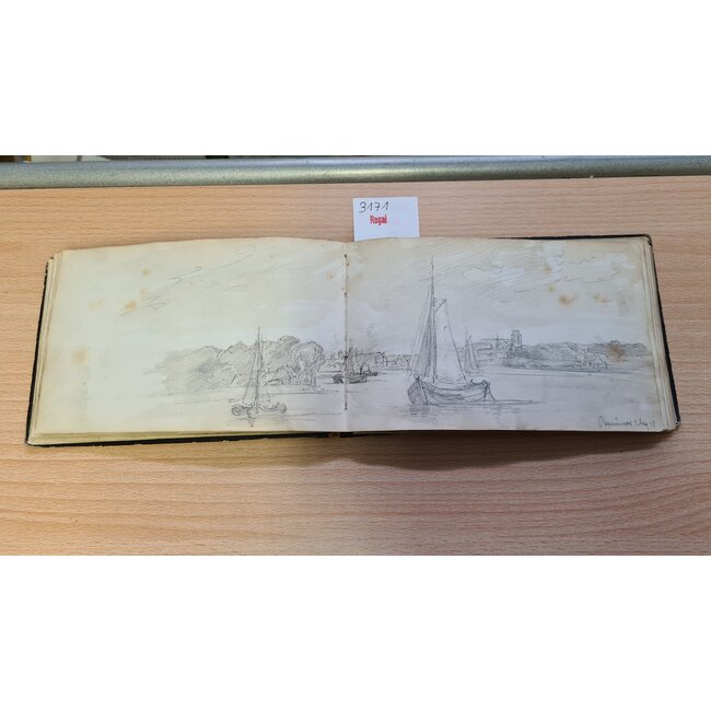 Stademan Adolf 1824-1895 Duits - Schetsboek - Van Rotterdam naar Dordrecht