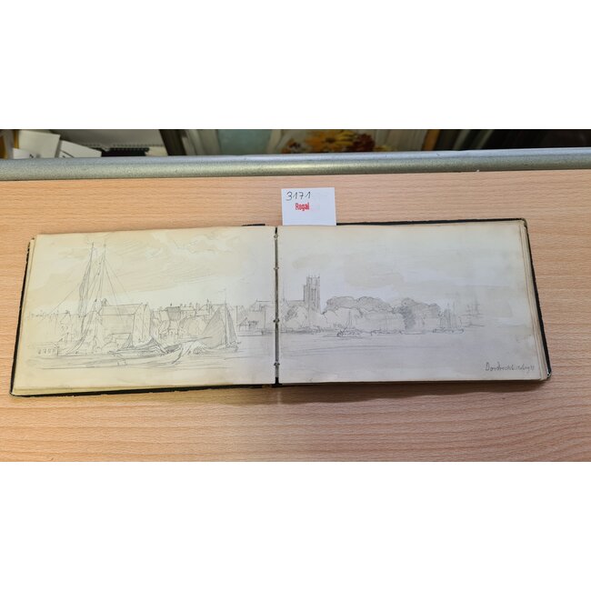Stademan Adolf 1824-1895 Duits - Schetsboek - Van Rotterdam naar Dordrecht