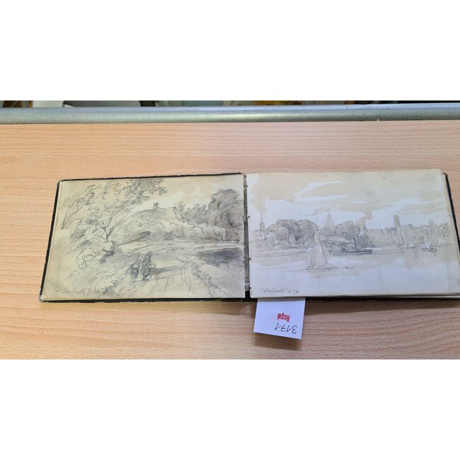 Stademan Adolf 1824-1895 Duits - Schetsboek - Van Rotterdam naar Dordrecht