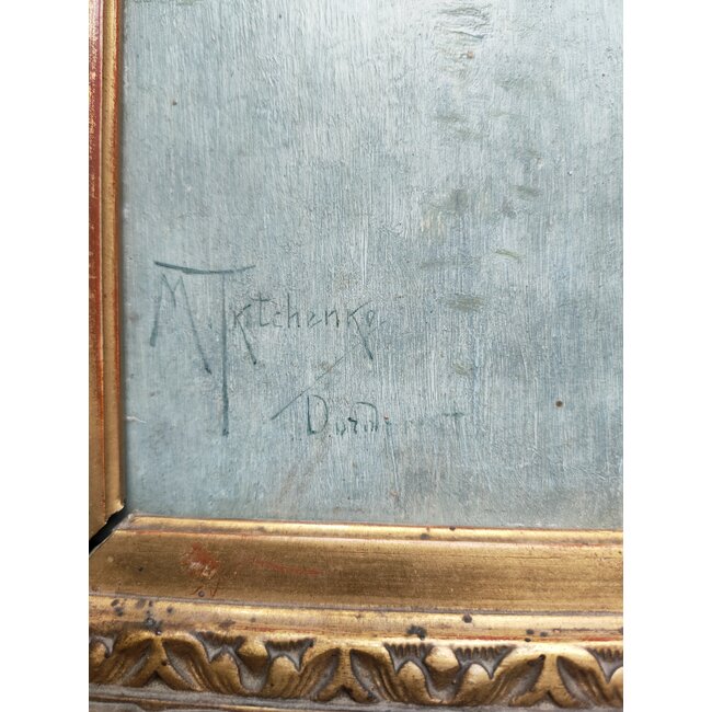 Tkachenko, Mikhail Stepanovich 1860 - 1919 - Oekraïne - Olieverf - Riviergezicht Dordrecht