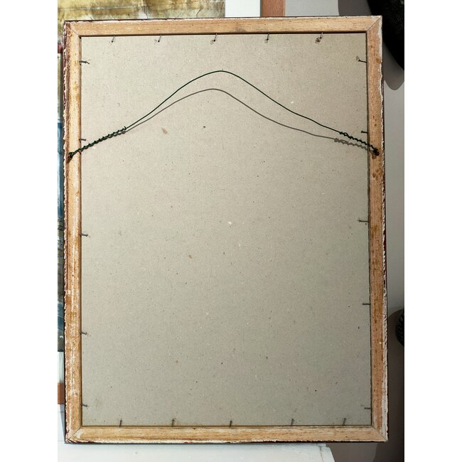 Verhoeven Aart 1929-2001 Nederlander - Ets - Grote of Onze Lieve Vrouwe kerk en de Bom/Leuve haven