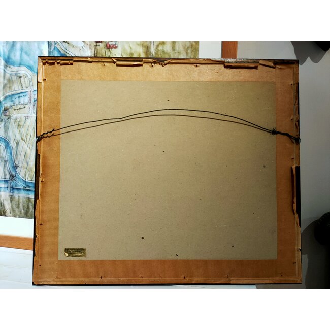 Verhoeven Aart 1929-2001 Nederlander - Tekening - Grote Kerksbuurt - Dordrecht