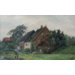 Noltee Cor (1903-1967) Olieverf -Dorpsgezicht, mogelijk Oosteind - Papendrecht