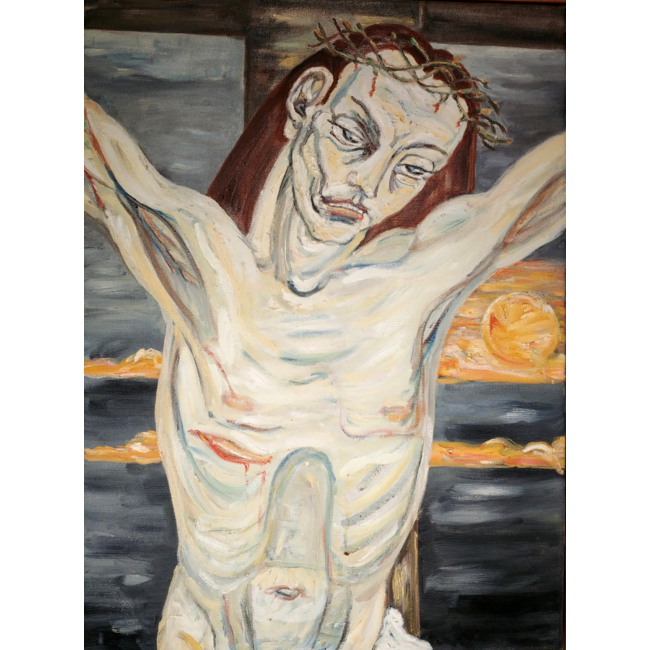 Pijnacker-Hordijk Cornelia (Coks)  1904-1971 Portret - Jezus aan het kruis