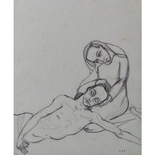 Pijnacker-Hordijk Cornelia (Coks)  1904-1971 - Portret - Jezus en Maria I