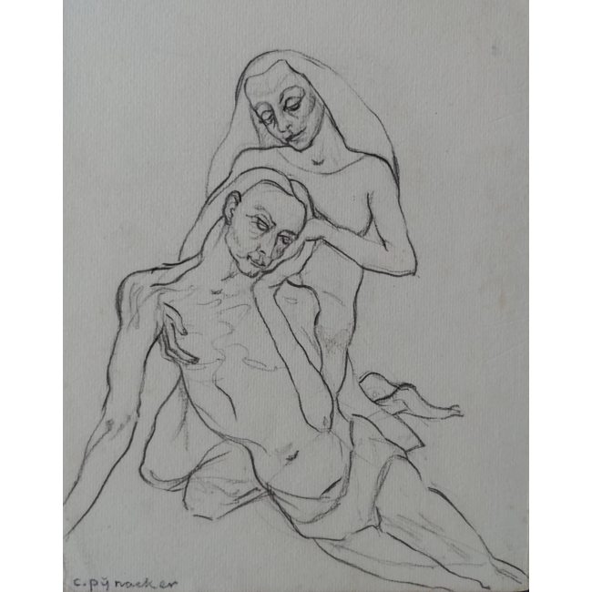 Pijnacker-Hordijk Cornelia (Coks)  1904-1971 - Portret - Jezus en Maria I