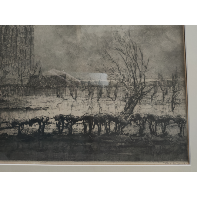 Jong Toon de 1879-1978 - Ets - Grote kerk Veere - groot werk