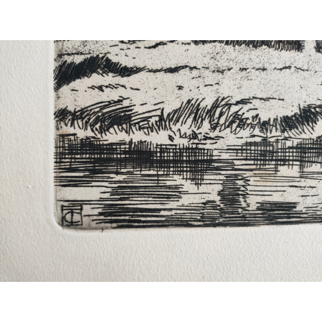 Thiemann Carl Theodor 1881-1966 - Ets molen Welgelegen Zwijndrecht