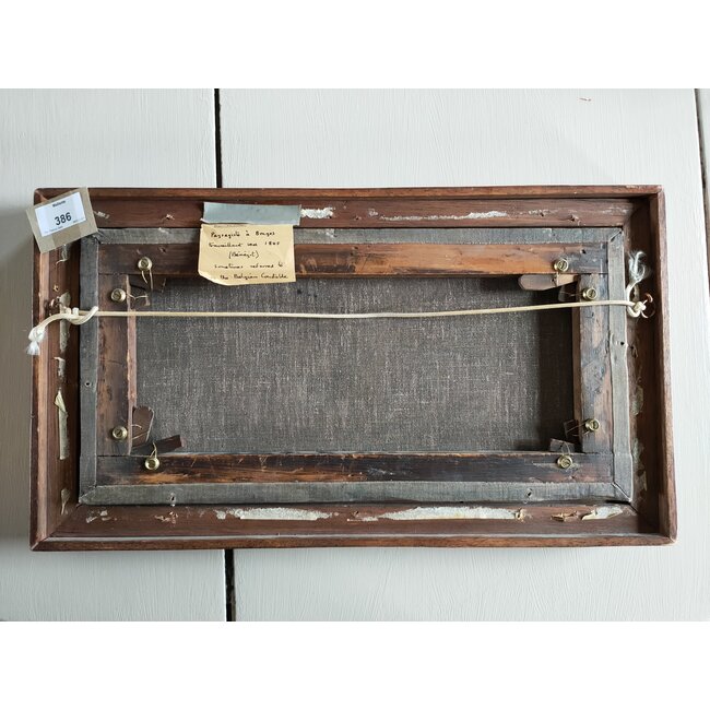 Chambers George (II) 1830- c. 1890 Olieverf "Schepen voor Dordrecht - Oude Maas".