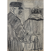 Reus Marinus Pieter 1865-1938 Tekening - Echtpaar op bezoek